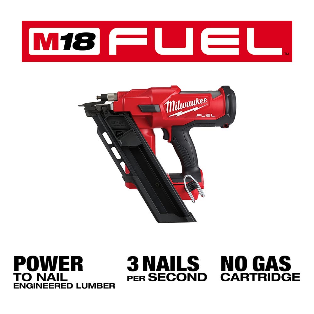 Milwaukee 2745-20 M18 FUEL Brushless 30-Degree Framing Nailer, Tool Only