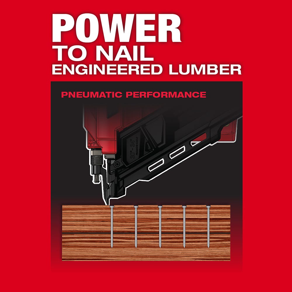 Milwaukee 2745-20 M18 FUEL Brushless 30-Degree Framing Nailer, Tool Only
