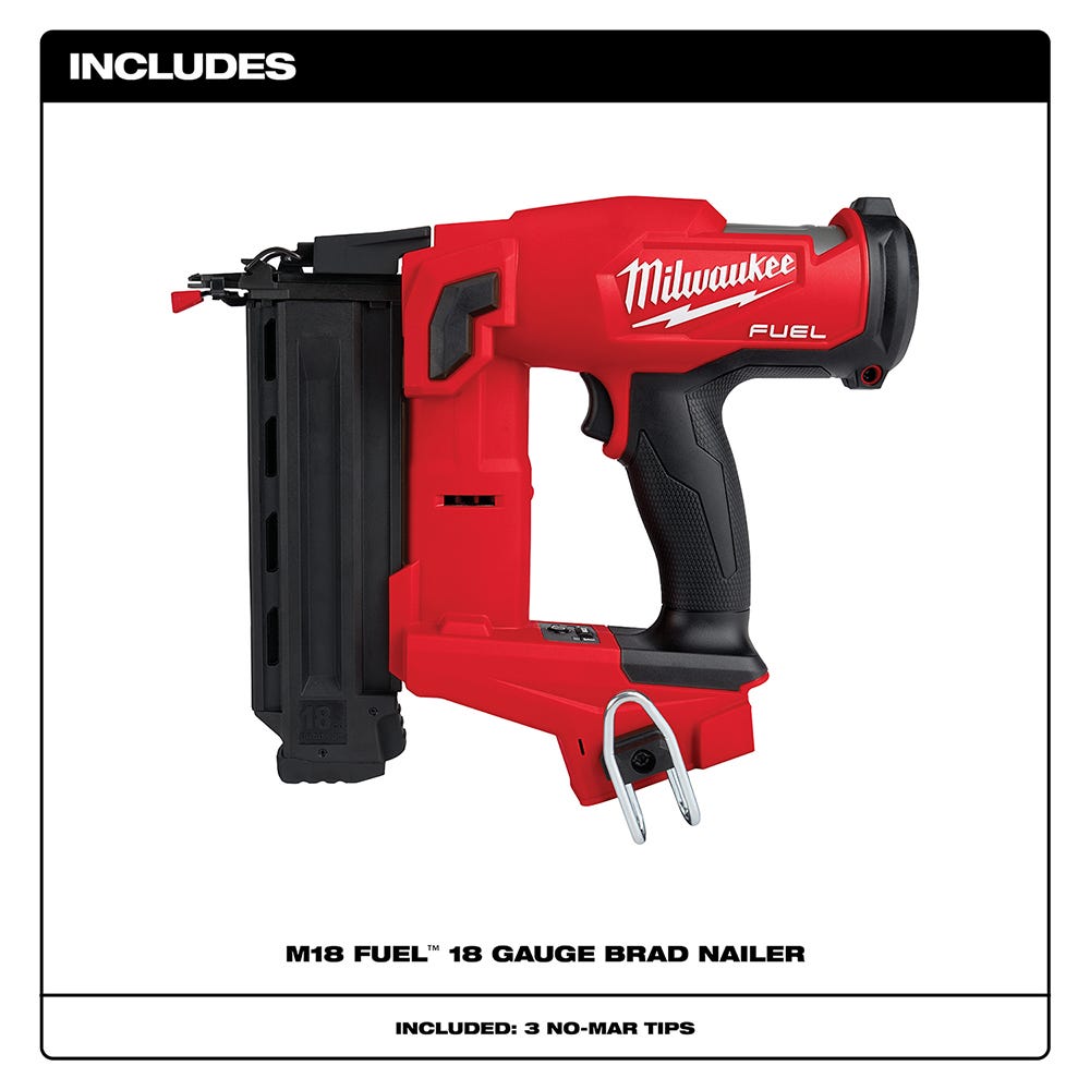 Milwaukee 2746-20 M18 FUEL Brushless Cordless 18-Gauge Brad Nailer, Tool Only