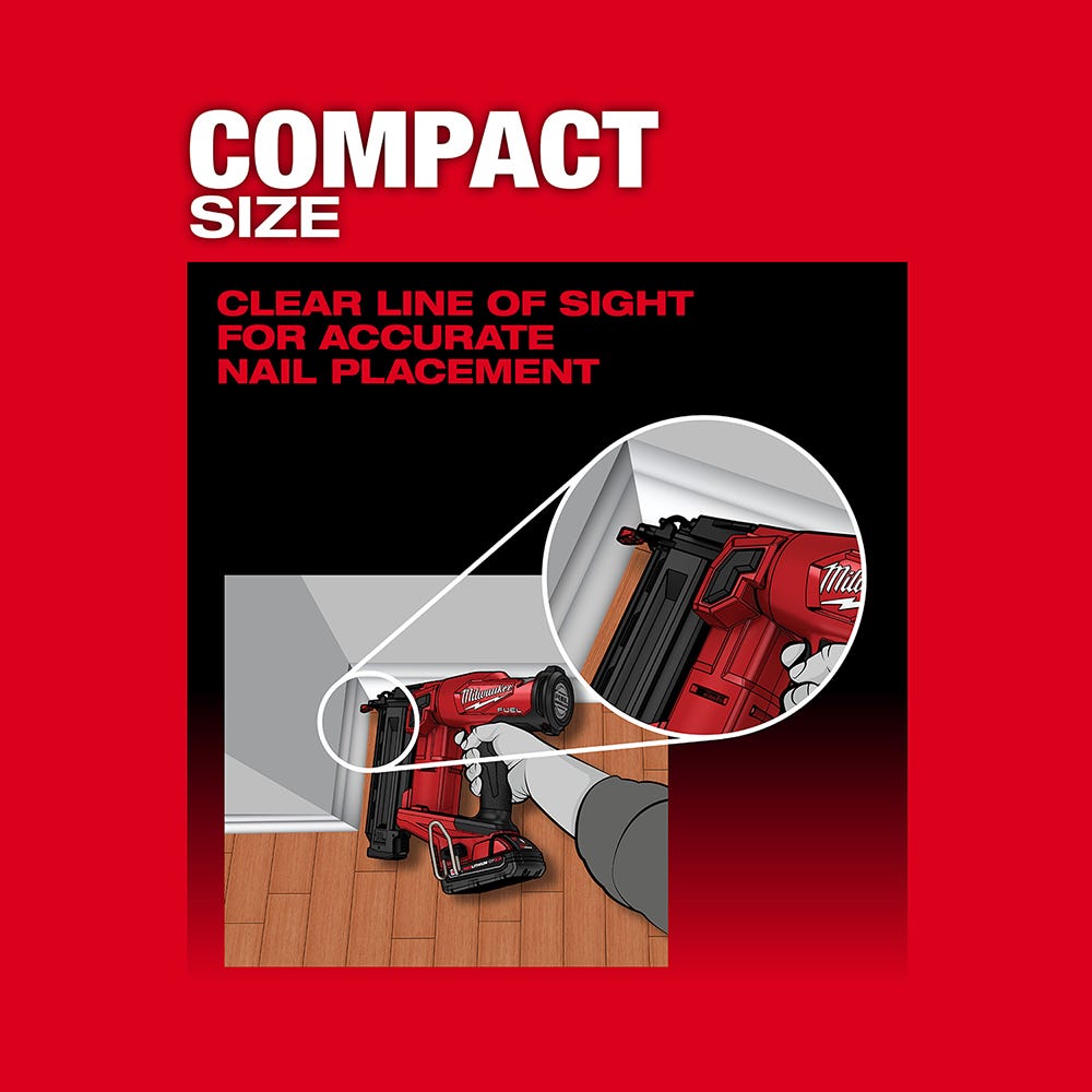 Milwaukee 2746-20 M18 FUEL Brushless Cordless 18-Gauge Brad Nailer, Tool Only