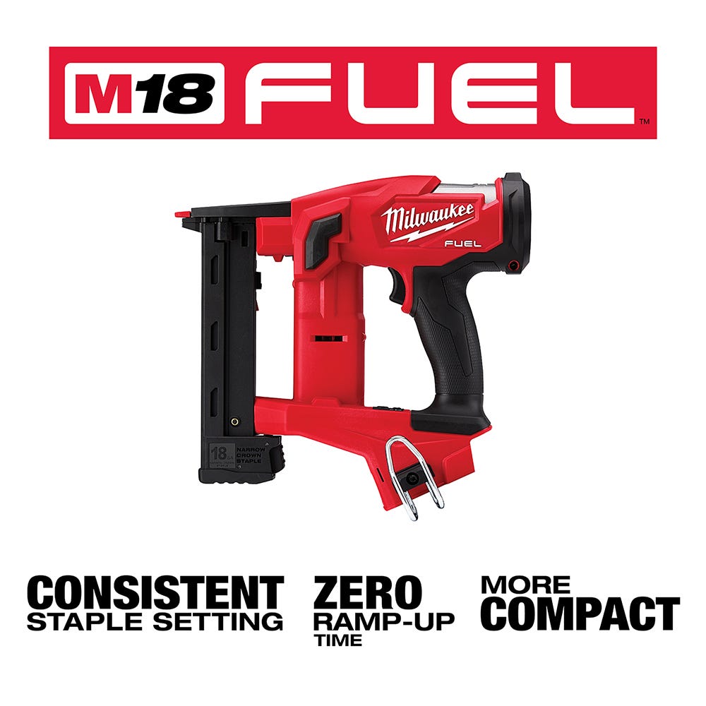 Milwaukee 2749-20 M18 FUEL 18-Gauge 1/4" Narrow Crown Stapler, Tool Only