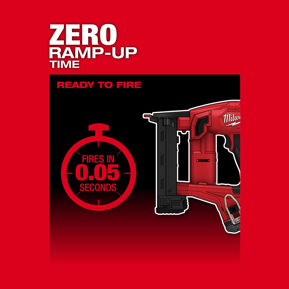 Milwaukee 2749-20 M18 FUEL 18-Gauge 1/4" Narrow Crown Stapler, Tool Only