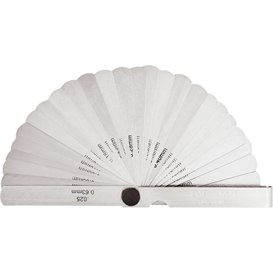 Empire 27512 26 Leaf Metric Feeler Gauge, .038mm to .098mm