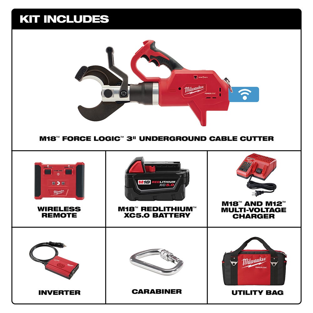 Milwaukee 2776R-21 M18 FORCE LOGIC 3 Underground Cable Cutter w/ Wireless Remote