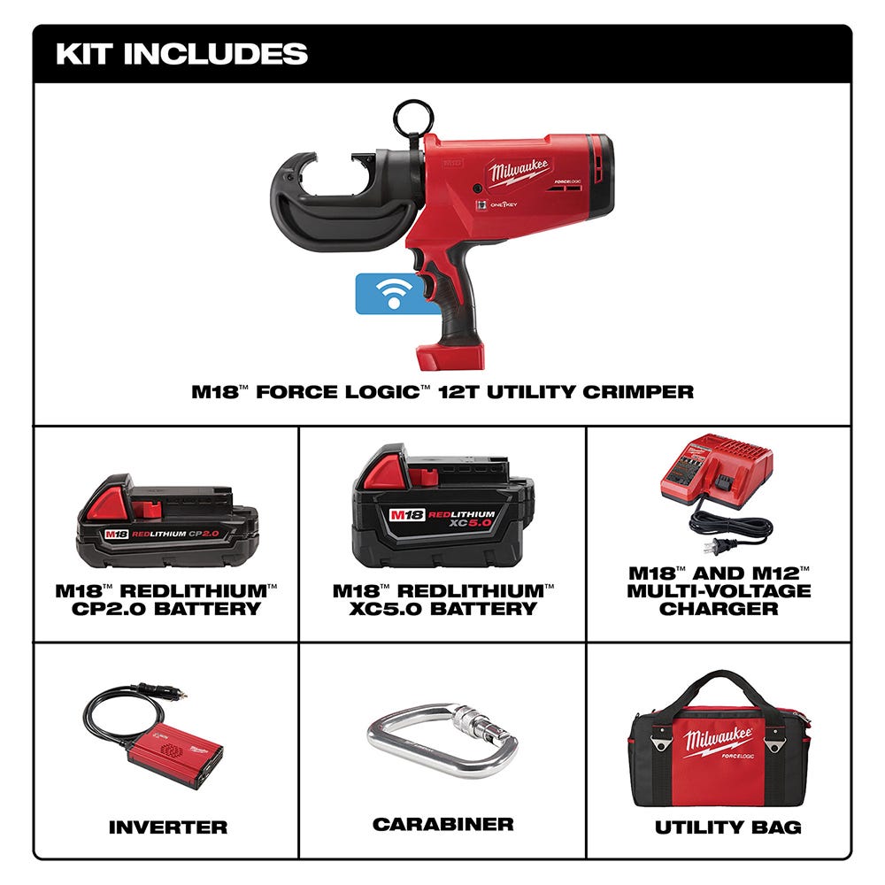 Milwaukee 2778-22 M18 FORCE LOGIC 12 Ton Crimper