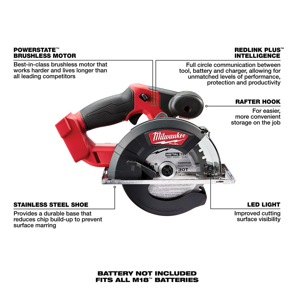 Milwaukee 2782-22 M18 Fuel 5-3/8" Metal Cutting Circular Saw Kit