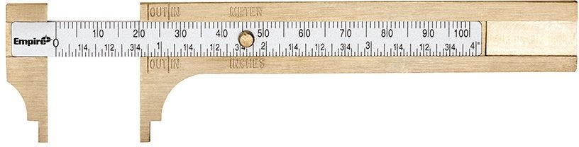 Empire 2783 4-in. Brass Pocket Caliper
