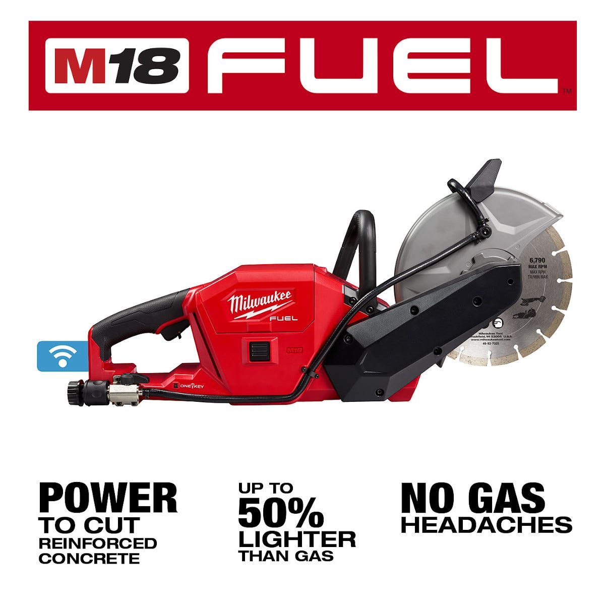 Milwaukee 2786-20 M18 FUEL Brushless Cordless 9" Cut-Off Saw w/ ONE-KEY, Tool Only