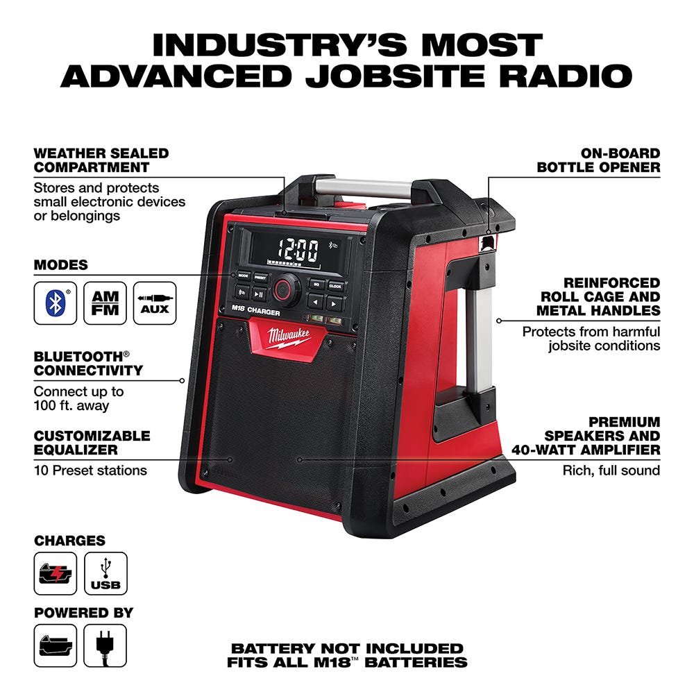Milwaukee 2792-20 M18 Jobsite Radio / Charger