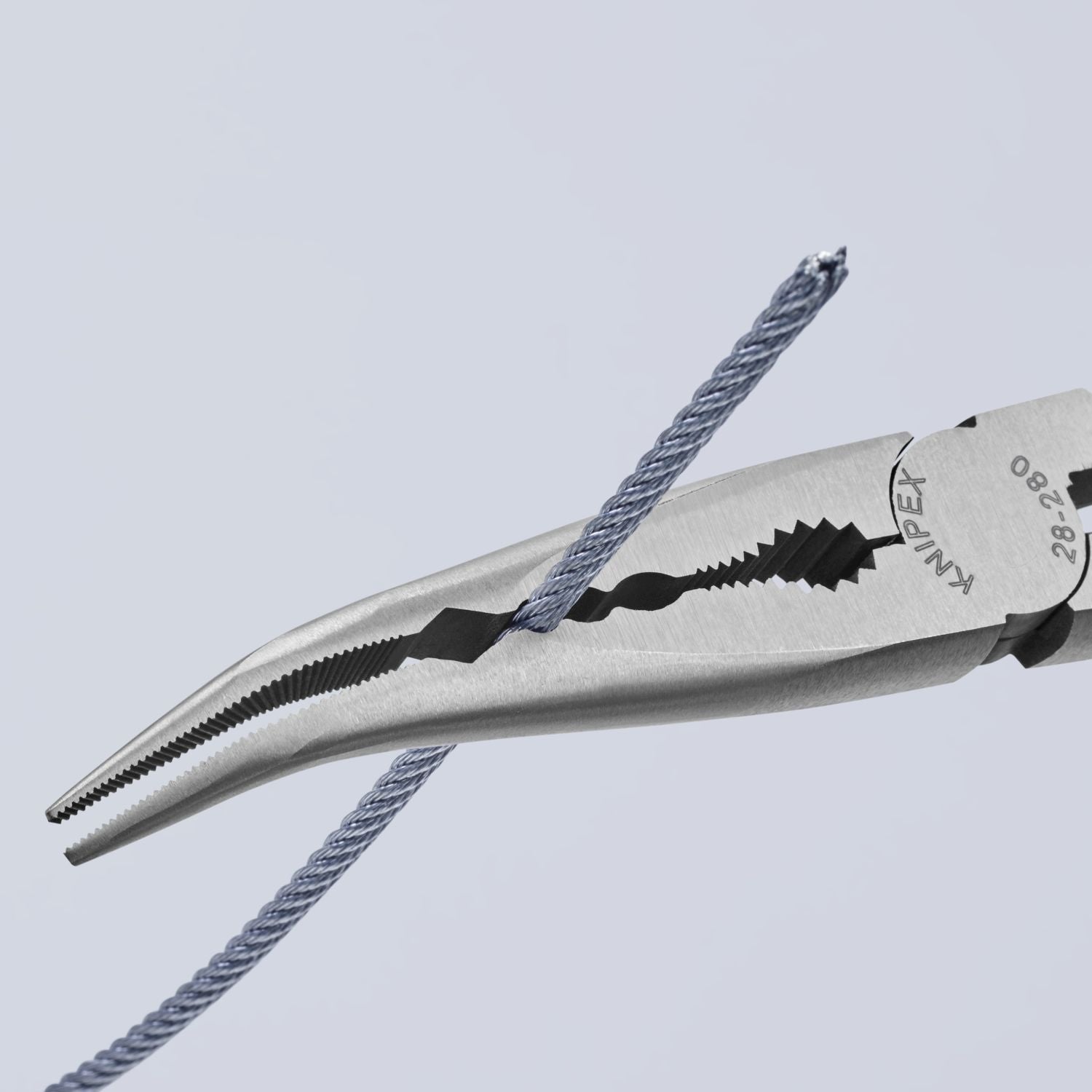 Knipex 28 81 280 Extra Long Needle-Nose 45&deg; Angled Pliers