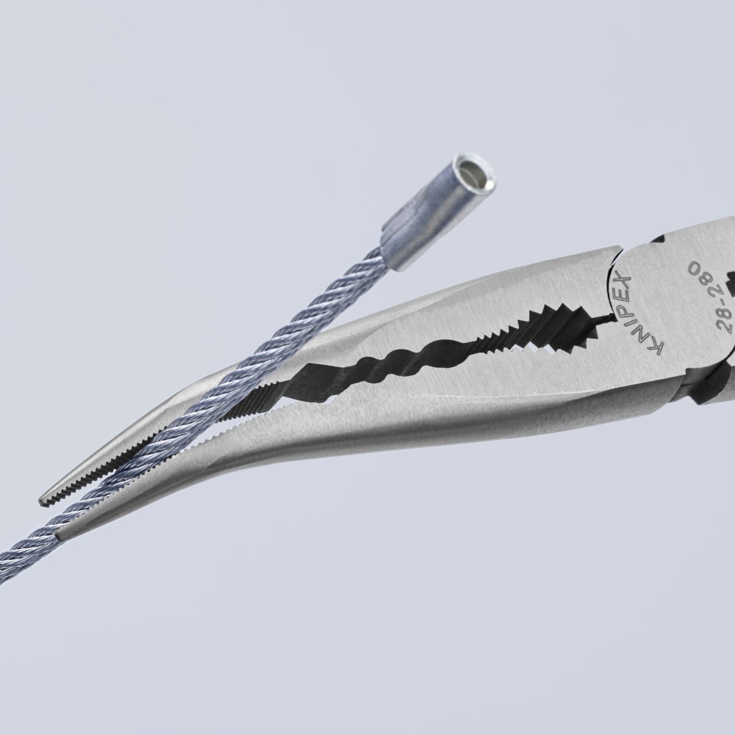 Knipex 28 81 280 Extra Long Needle-Nose 45&deg; Angled Pliers