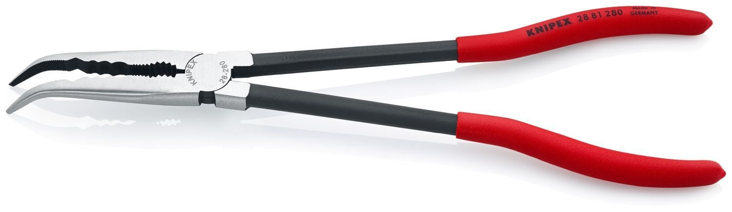 Knipex 28 81 280 Extra Long Needle-Nose 45&deg; Angled Pliers