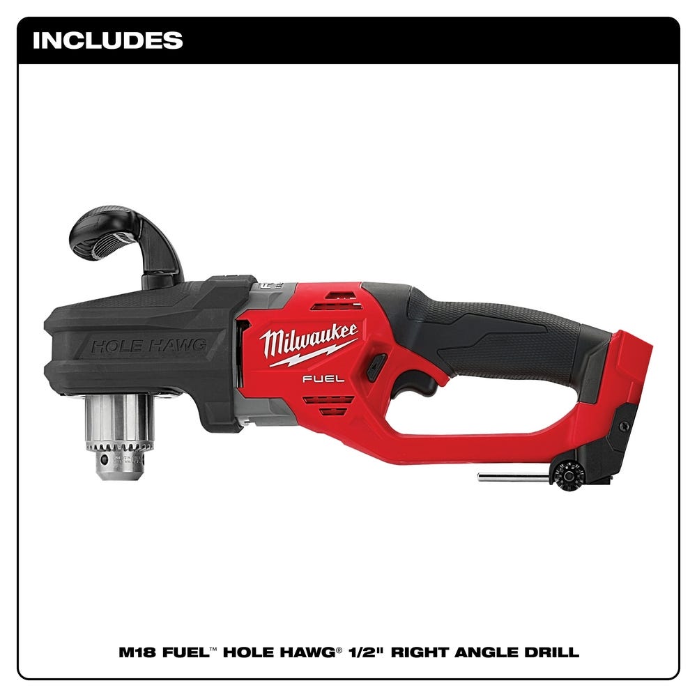 Milwaukee 2807-20 M18 FUEL Hole Hawg 1/2" Right Angle Drill, Tool Only
