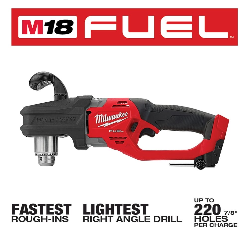 Milwaukee 2807-20 M18 FUEL Hole Hawg 1/2" Right Angle Drill, Tool Only