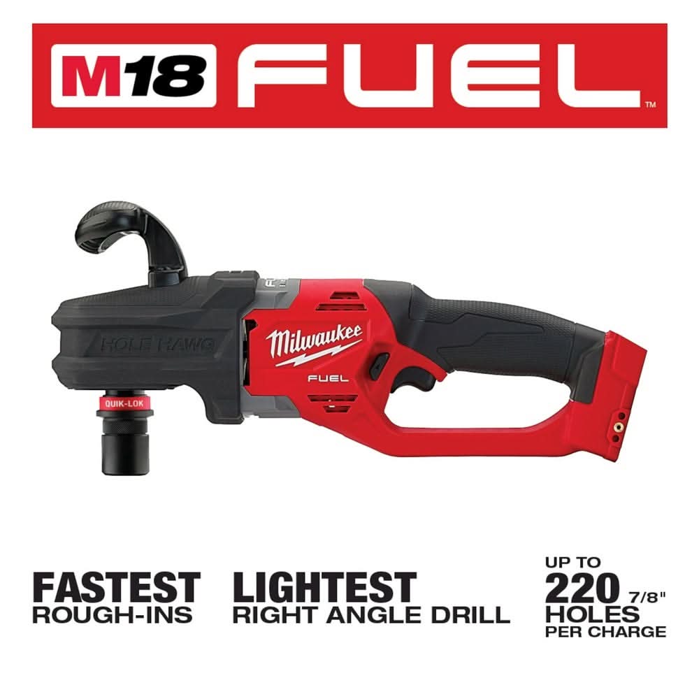 Milwaukee 2808-20 M18 FUEL Hole Hawg Right Angle Drill w/Quik-Lok
