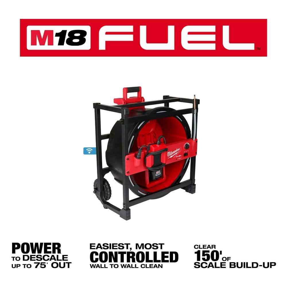 Milwaukee 2819-22 M18 FUEL High Speed Chain Snake 12.0Ah Kit for 1-1/2" - 4" Pipes