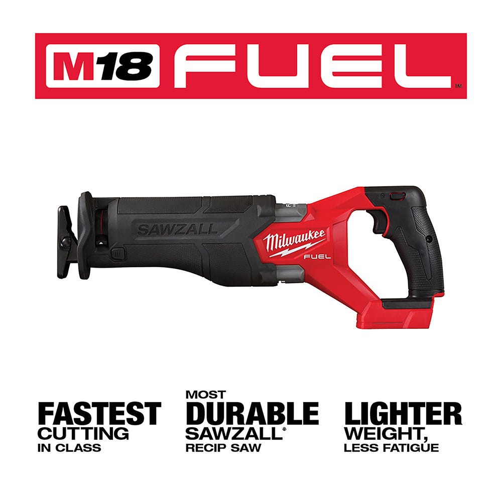 Milwaukee 2821-20 M18 FUEL SAWZALL Recip Saw, Tool Only