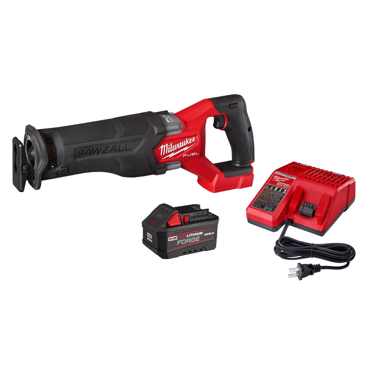 Milwaukee 2821-21F M18 FUEL Brushless Sawzall Reciprocating Saw Kit with FORGE 6.0Ah Battery