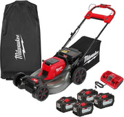 Milwaukee 2823-22HD M18 FUEL 21" Self-Propelled Dual Battery Mower with Cover + 2 M18 REDLITHIUM HIGH OUTPUT HD12.0 Battery Packs