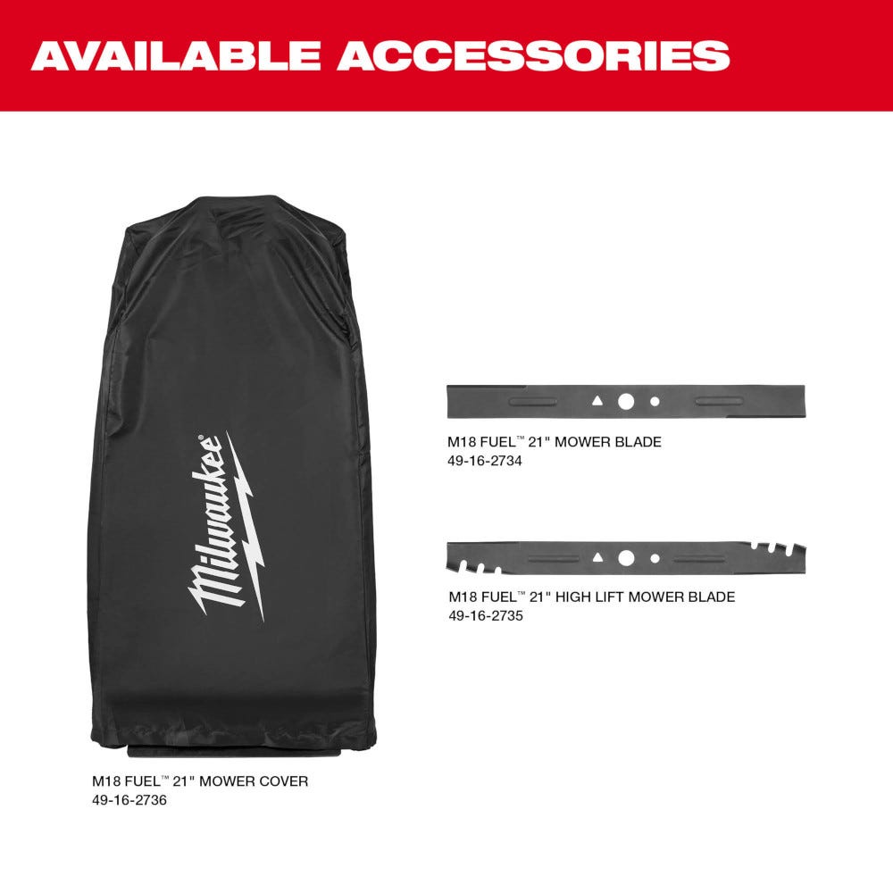 Milwaukee 2823-20 M18 FUEL 21" Self-Propelled Dual Battery Mower, Batteries & Charger Sold Separately