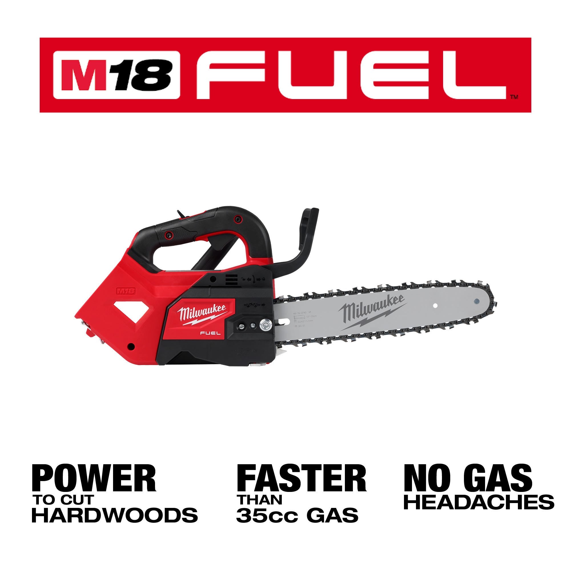 Milwaukee 2826-20C M18 FUEL 12" Top Handle Chainsaw (Tool-Only)