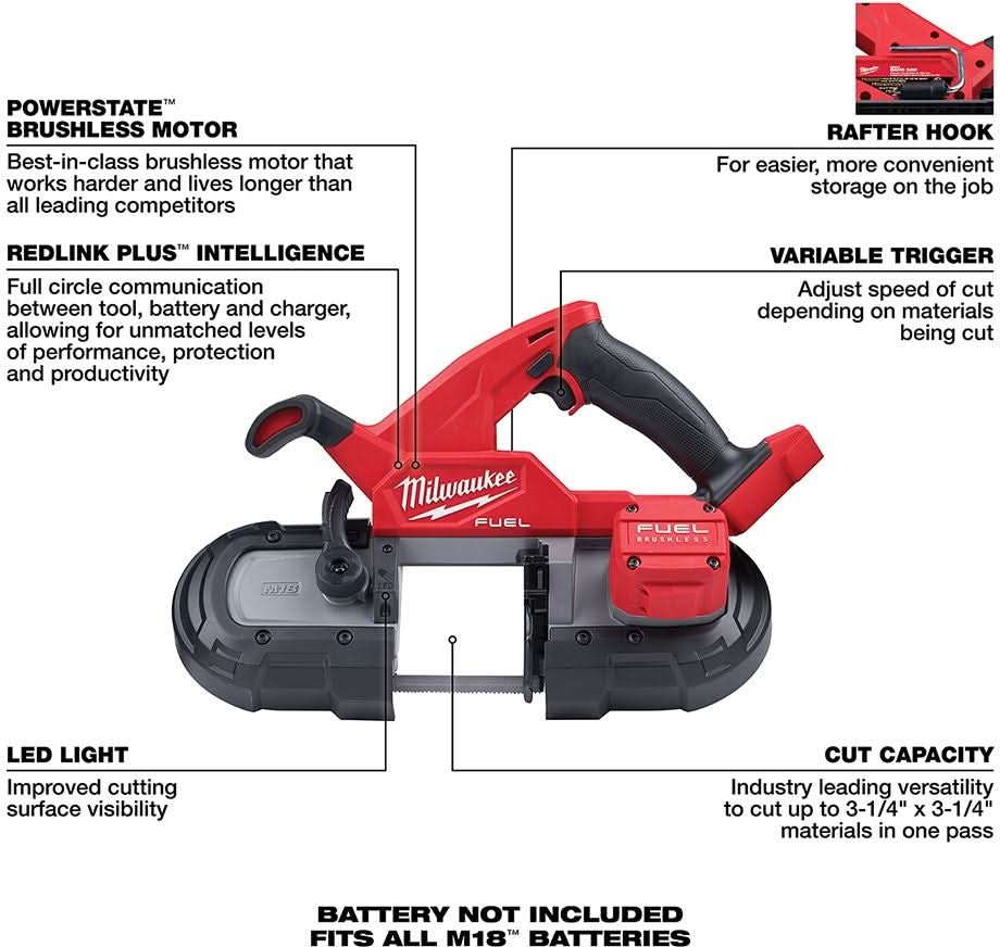 Milwaukee PROMO 2829-20 M18 FUEL Compact Band Saw, Tool Only (PROMO)