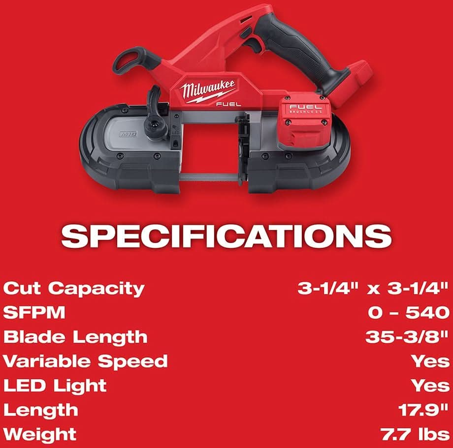 Milwaukee PROMO 2829-20 M18 FUEL Compact Band Saw, Tool Only (PROMO)