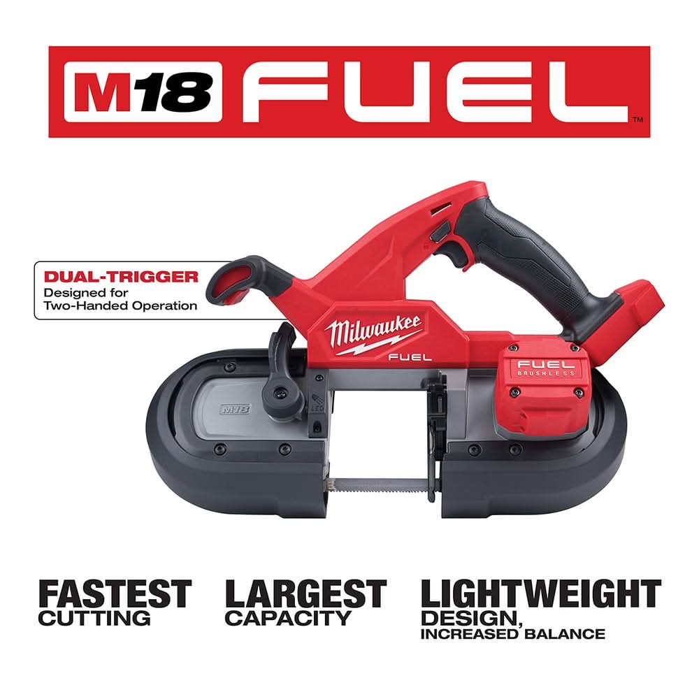 Milwaukee 2829S-20 M18 FUEL Compact Dual-Trigger Band Saw, Tool Only