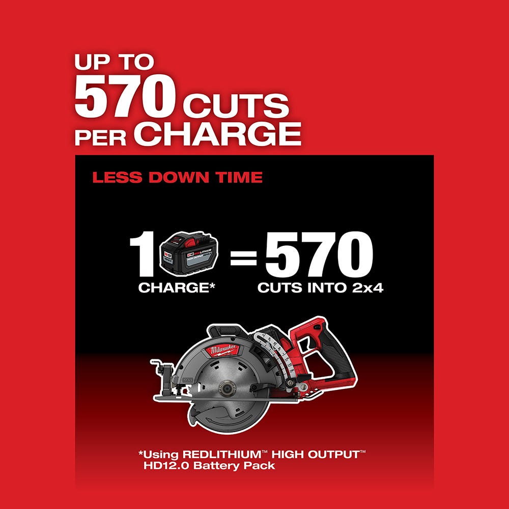 Milwaukee 2830-20 M18 FUEL Brushless Rear Handle 7-1/4" Circular Saw, Tool Only