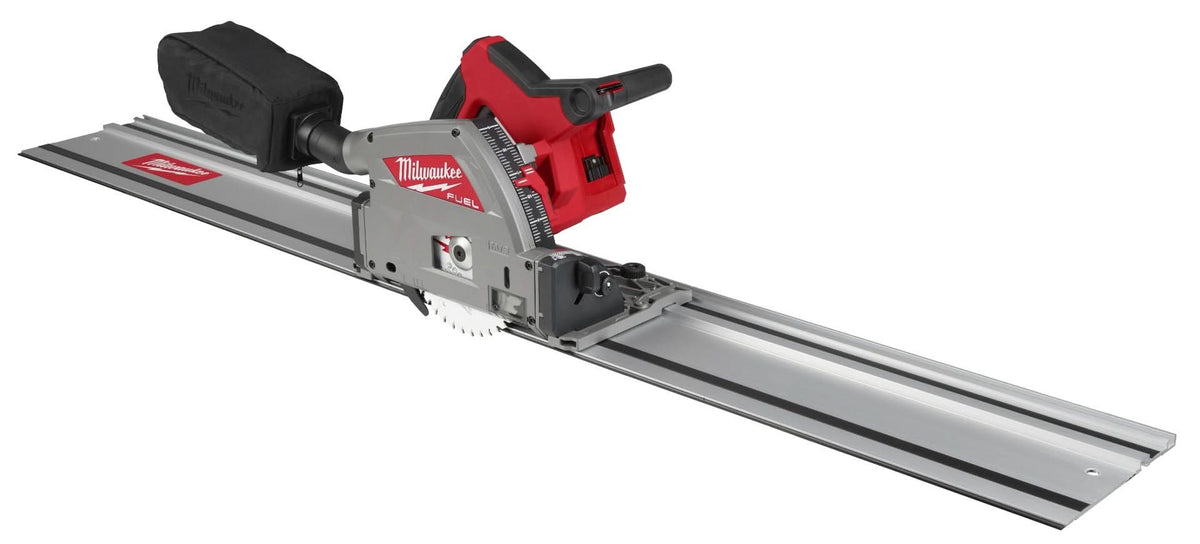 Milwaukee M18 FUEL 18V Lithium-Ion Cordless Brushless 6-1/2 in. Plunge Cut Track Saw with 55 in. Track Saw Guide Rail