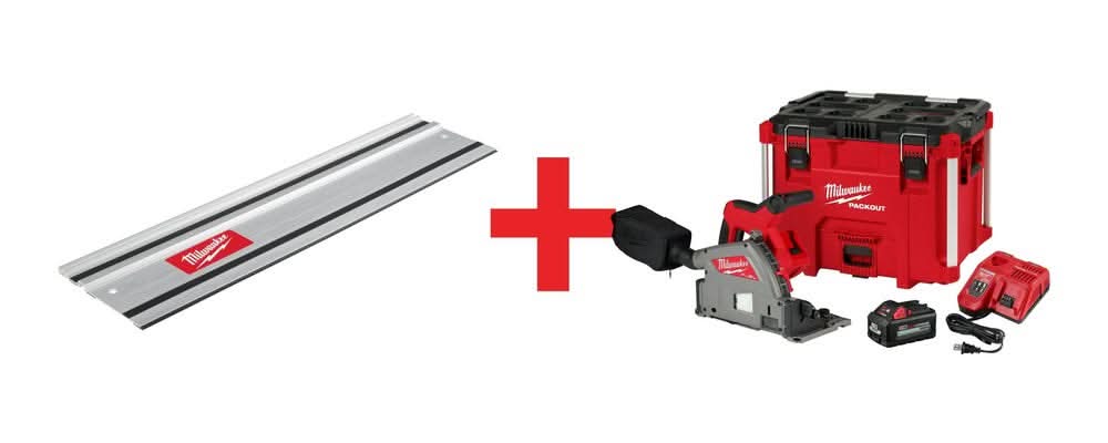 M18 FUEL 18V Lithium-Ion Brushless Cordless 6-1/2 in. Plunge Track Saw Kit with 31 in. Track Saw Guide Rail