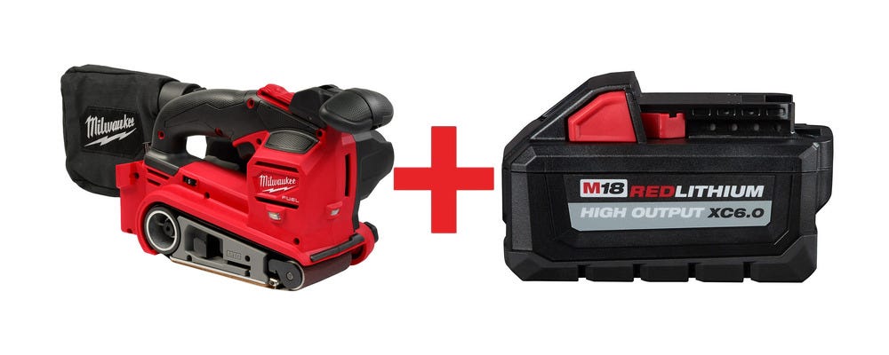 Milwaukee M18 FUEL 3-in. x 18-in. Belt Sander with XC 6.0Ah Battery Pack