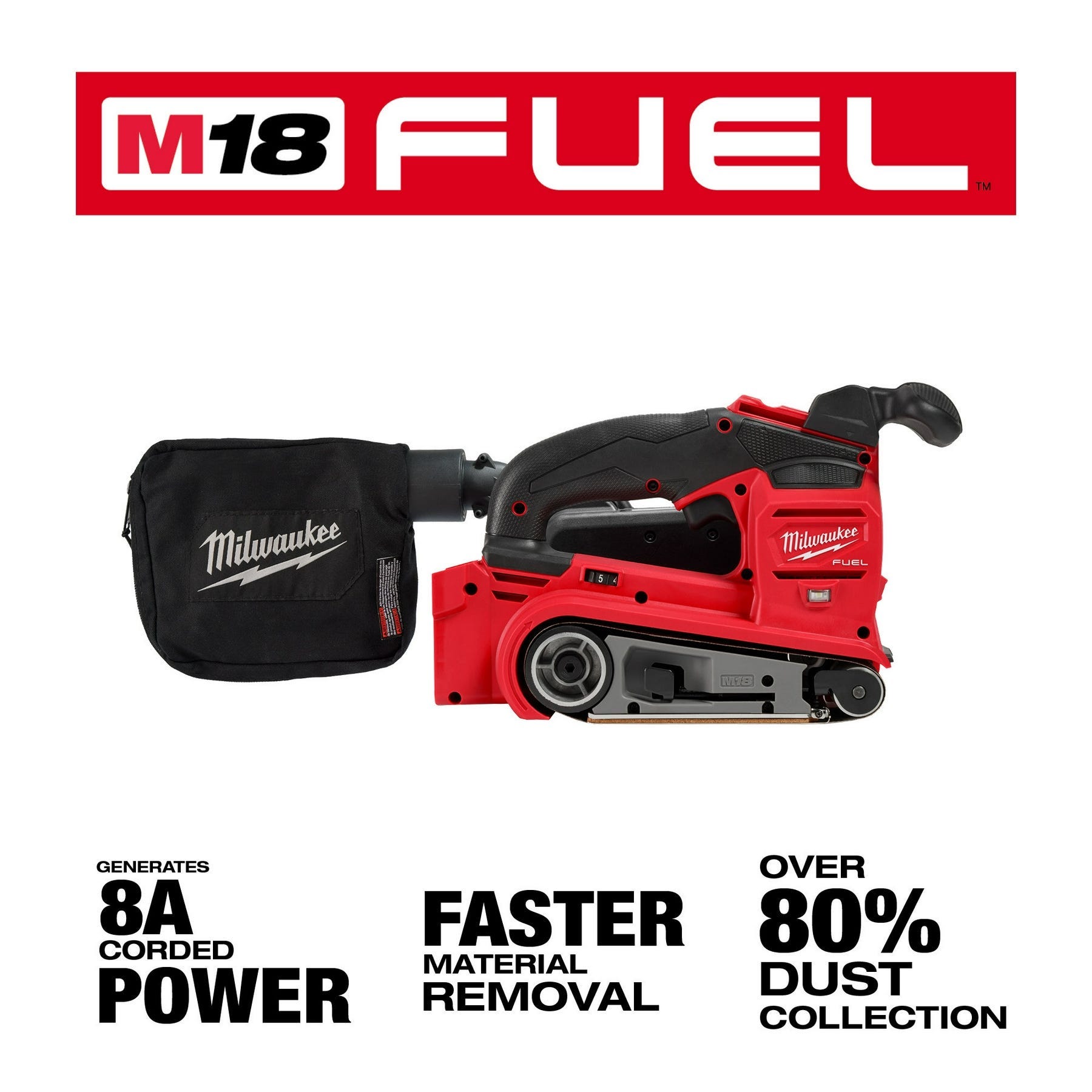 Milwaukee M18 FUEL 3-in. x 18-in. Belt Sander with XC 6.0Ah Battery Pack
