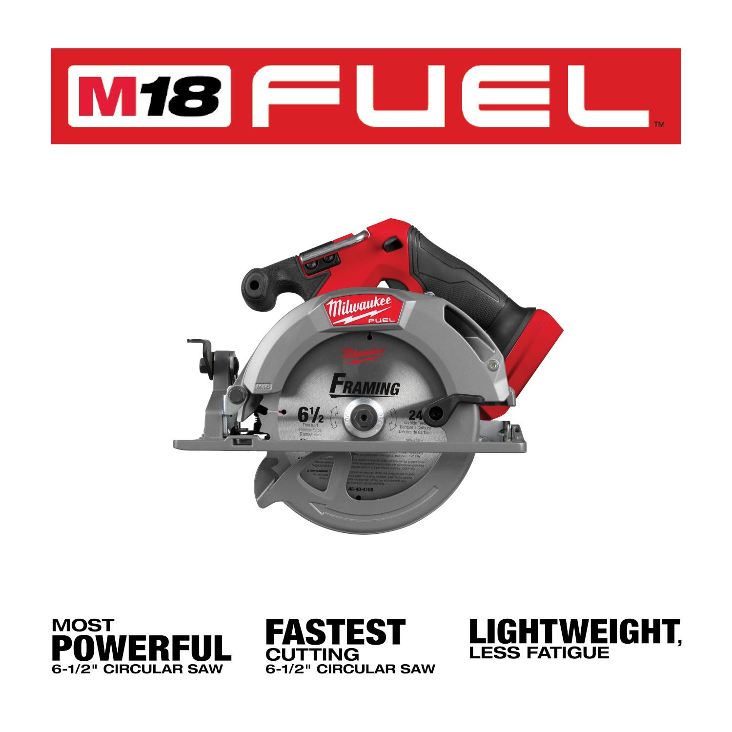 Milwaukee 2833-20 M18 FUEL 6-1/2" Circular Saw, Tool Only