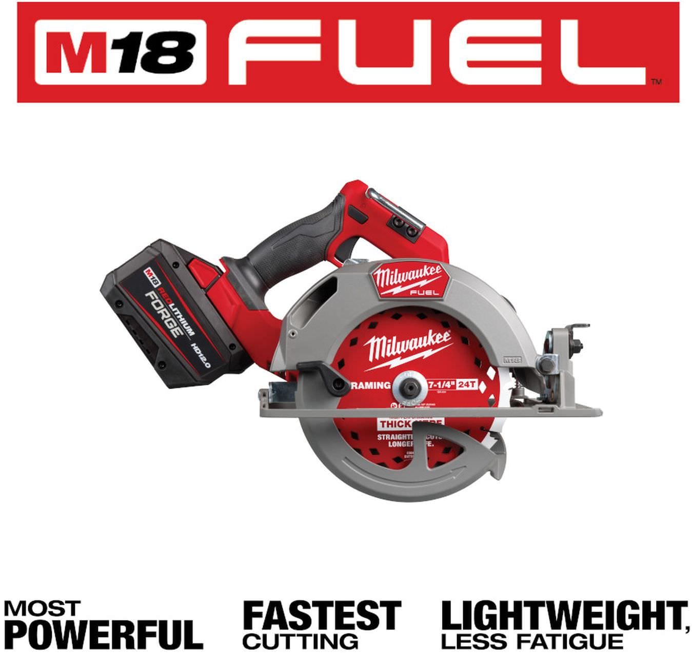 Milwaukee 2834-21HD M18 FUEL 7-1/4 in. Circular Saw FORGE 12.0Ah Kit