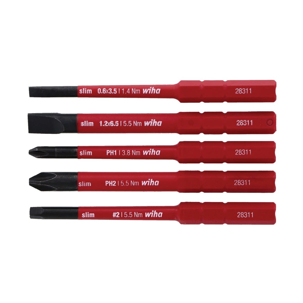 Wiha 28345 6-Piece Insulated SlimLine PocketMax Multi-Driver