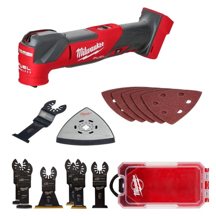Milwaukee 2836-20 M18 FUEL Oscillating Multi-Tool with Bonus 6-Piece Blade Kit
