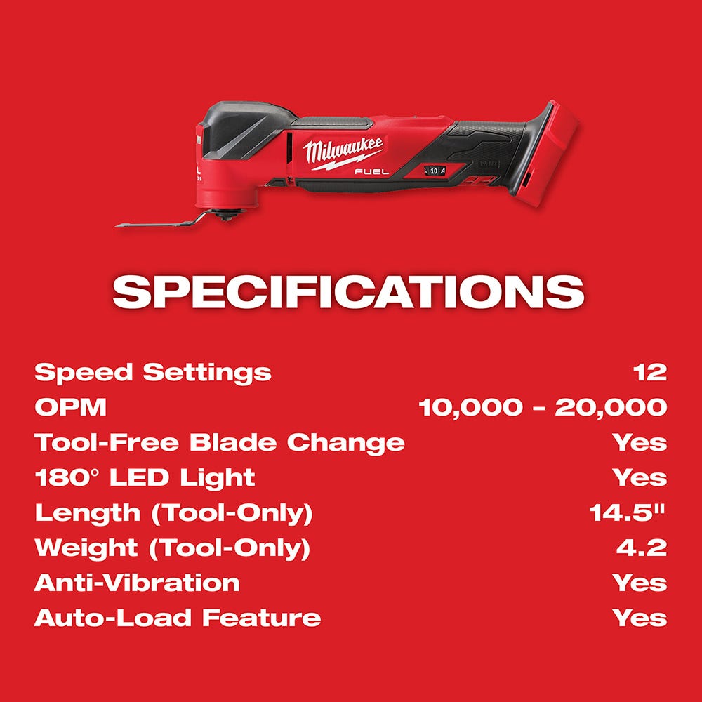Milwaukee 2836-21 M18 FUEL Oscillating Multi-Tool 5.0Ah Kit