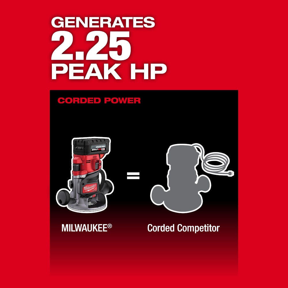 Milwaukee 2838-20 M18 FUEL 1/2-in. Cordless Router, Tool Only