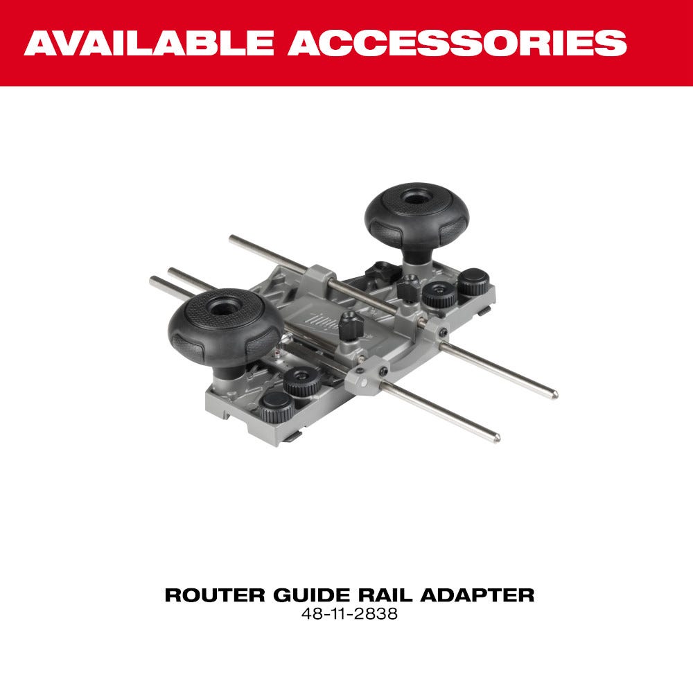 Milwaukee 2838-21 M18 FUEL 1/2-in. Cordless Router Multi-Base 6.0Ah Kit
