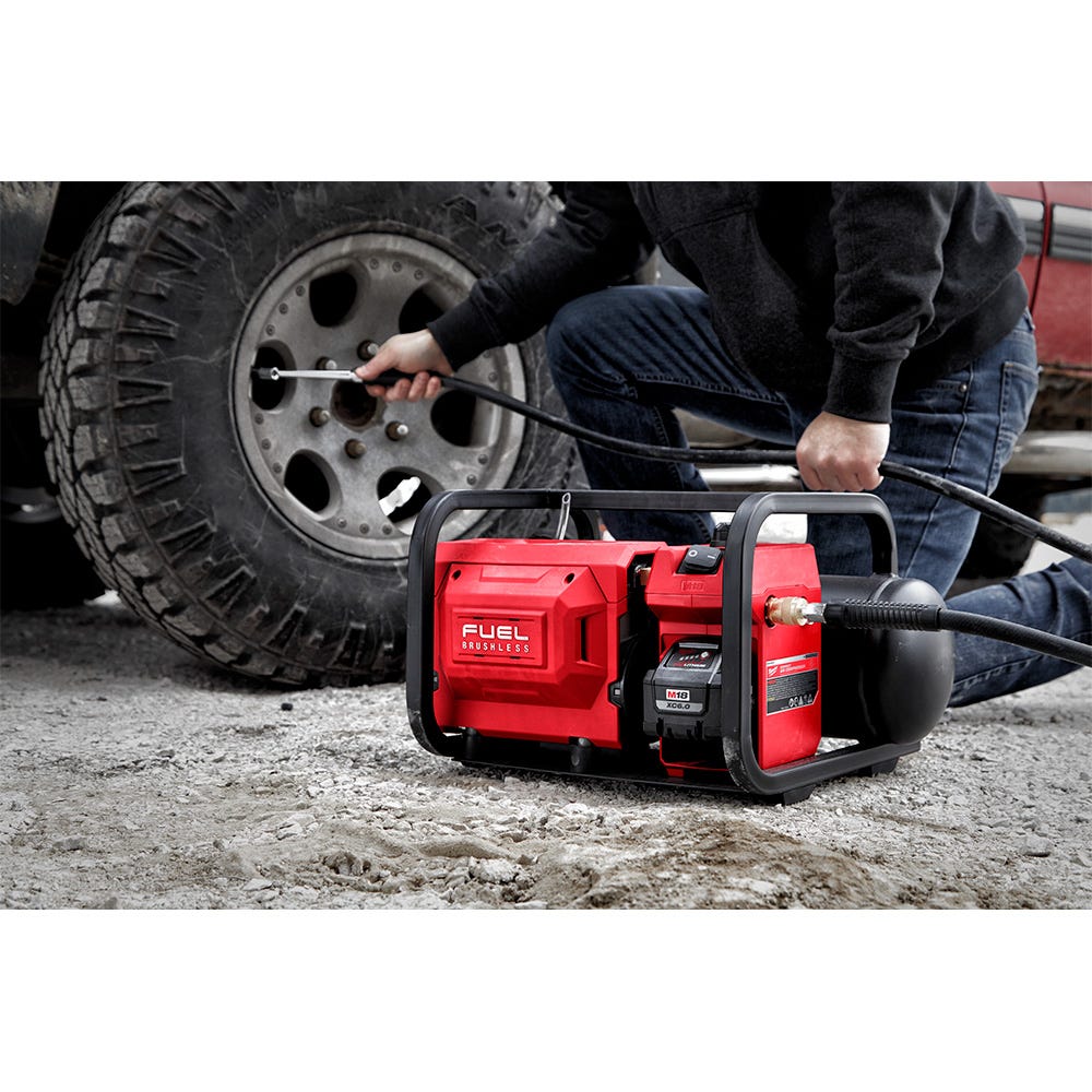 Milwaukee 2840-20 M18 FUEL 2-Gallon Cordless Compact Quiet 68db Compressor, Tool Only