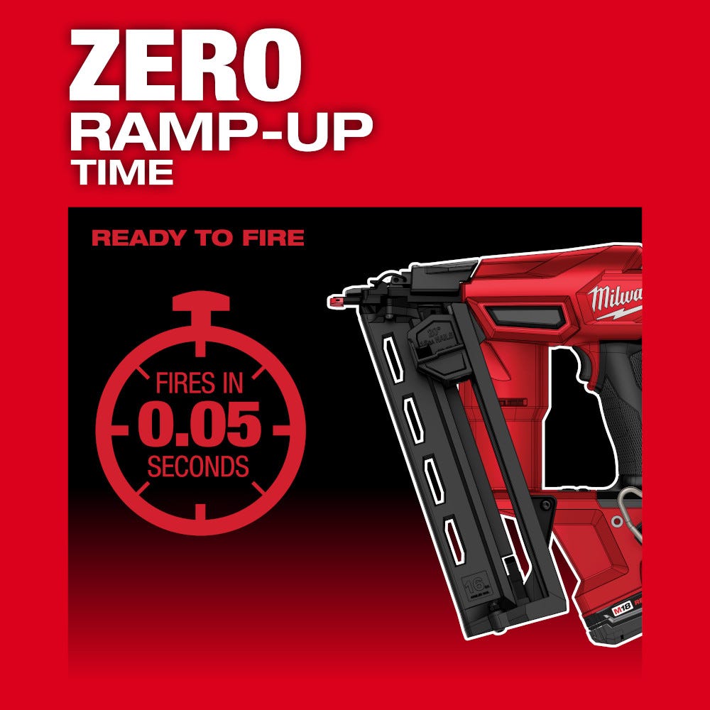 Milwaukee 2841-21CT M18 FUEL 16-Gauge Angled Finish Nailer 2.0Ah Kit