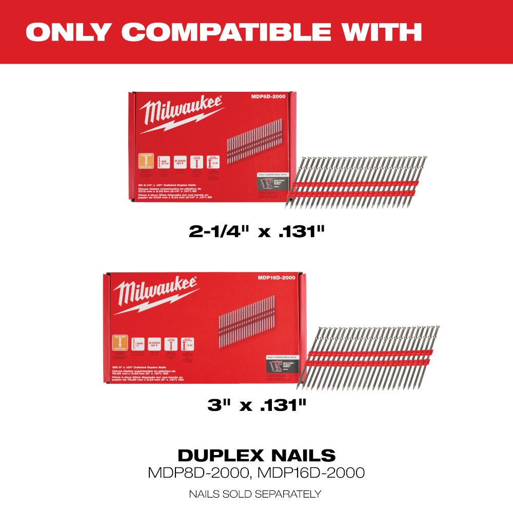 Milwaukee 2844-21 M18 FUEL Duplex Nailer Kit