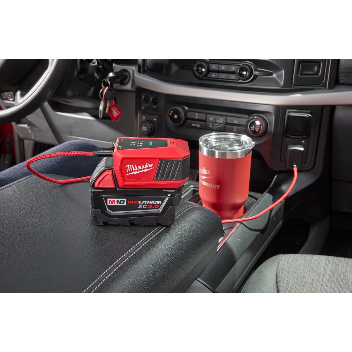 Milwaukee 2847-20 M18 TOP OFF Charger and Power Supply with USB-C Ports, Tool Only