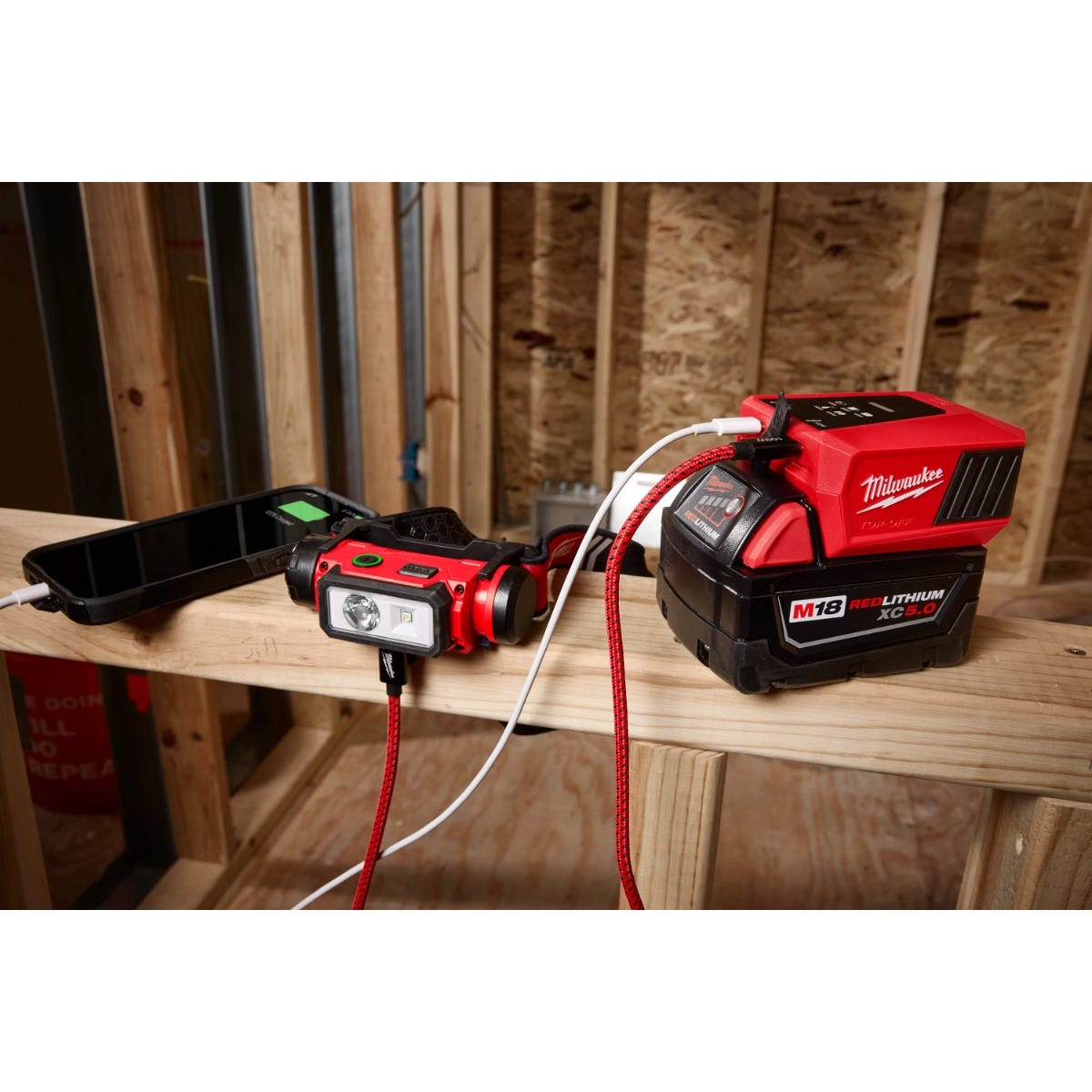Milwaukee 2847-20 M18 TOP OFF Charger and Power Supply with USB-C Ports, Tool Only