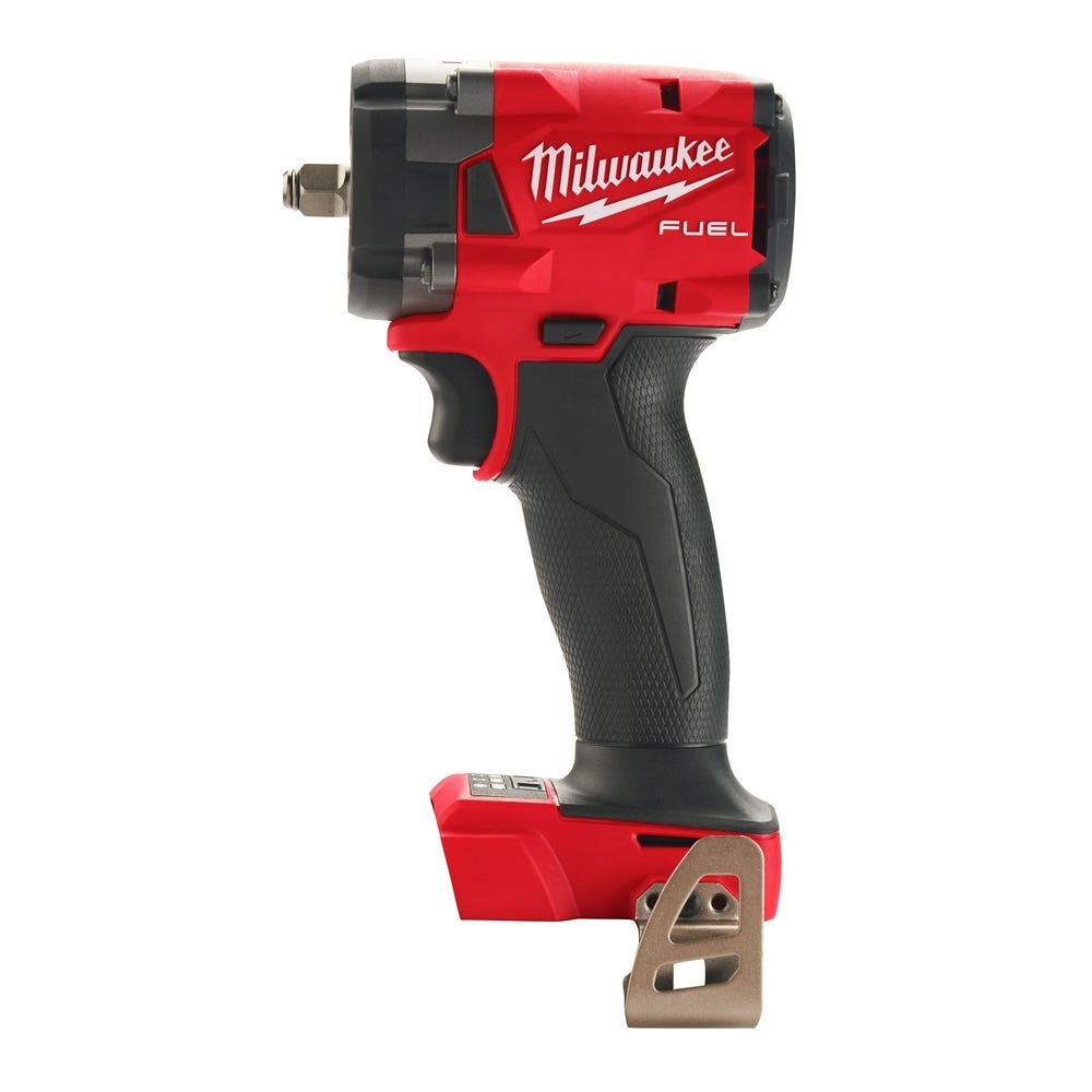 Milwaukee M18 FUEL 3/8-Inch Compact Impact Wrench with Friction Ring with 8-Piece SHOCKWAVE 3/8-Inch Drive Metric Deep 6-Point Impact Duty Socket Set