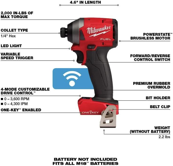 Milwaukee 2462-20 M12 1/4" Hex Impact Driver (PROMO)
