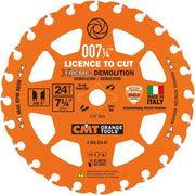 CMT Woodworking Cutting Tools 286.324.07 7-1/4 in. 24T Xtreme Demolition Licence to Cut Saw Blade