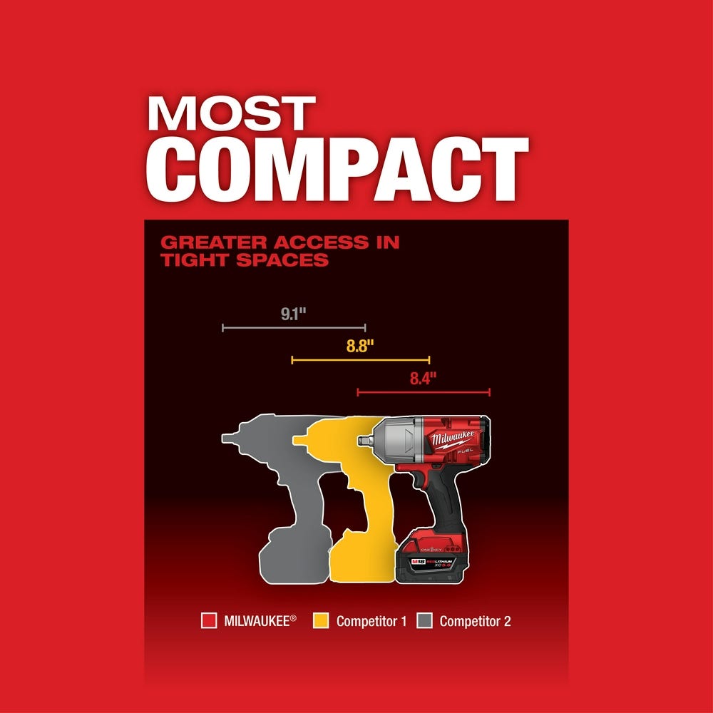 Milwaukee 2863-20 M18 Fuel W/ One-Key High Torque Impact Wrench 1/2" Friction Ring Bare Tool