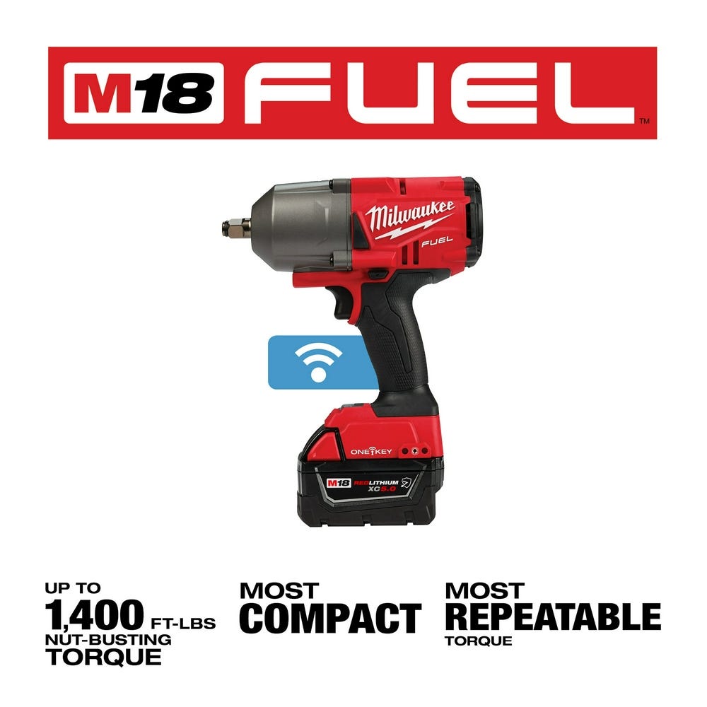 Milwaukee M18 FUEL w/ ONE-KEY High Torque Impact Wrench 1/2" Friction Ring Kit